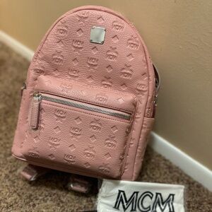 MCM Pink Ottomar Backpack size Medium.